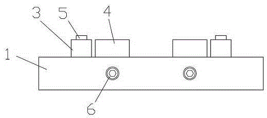 Welding fixture for reinforcing ribs of knee guard bar