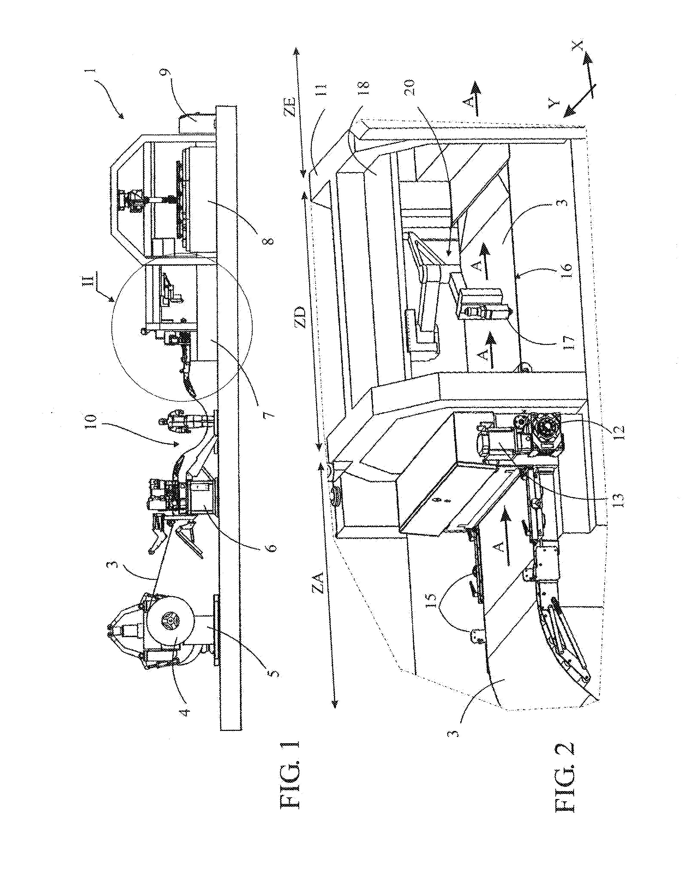 Method for cutting pieces from a strip of material and cutting machine for carrying out said method