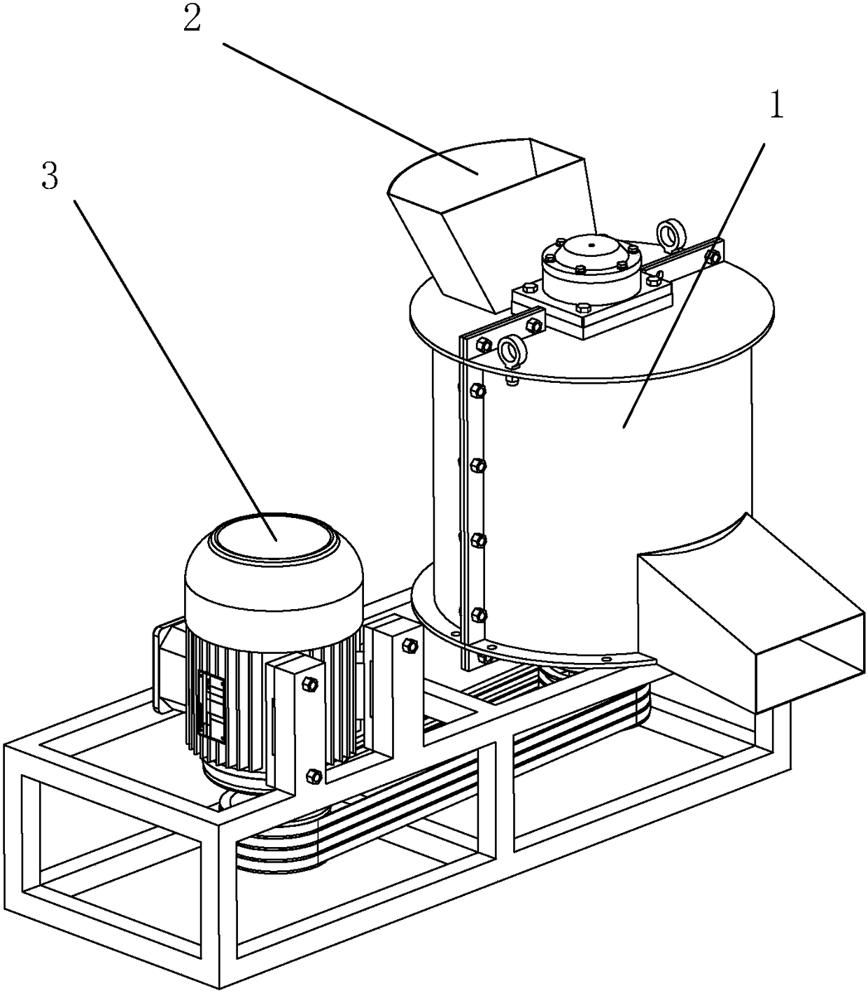 A kind of straw shredder