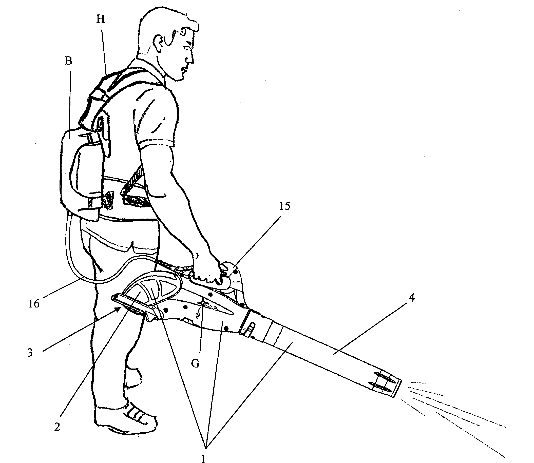 Standalone portable electric blower with variable air exit speed