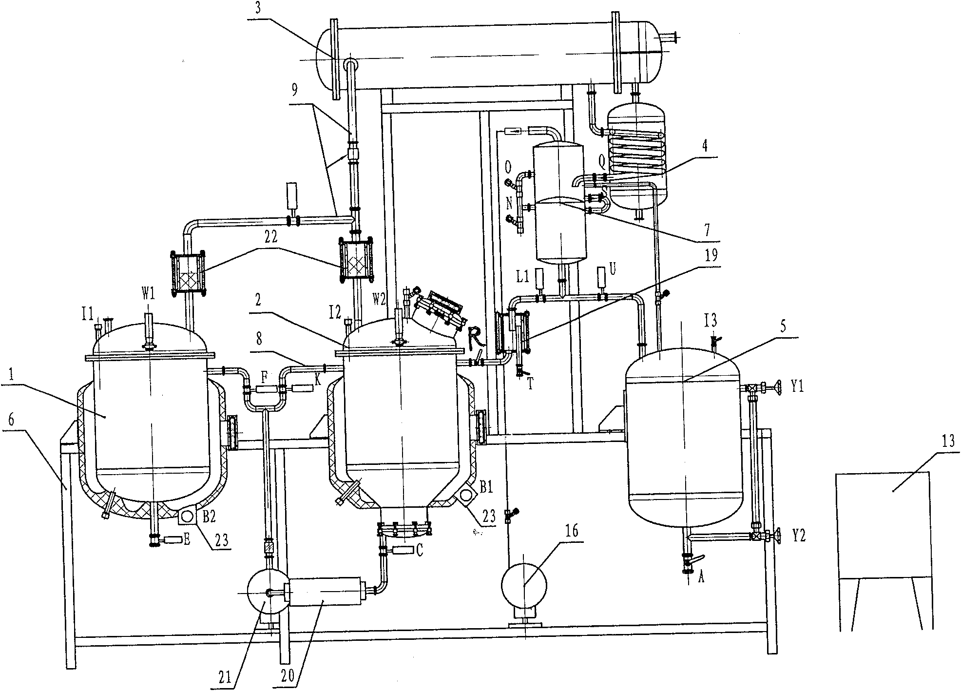 Miniaturized extracting concentrating machine set and formulation production technique thereof