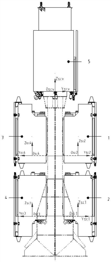 A thin-walled one-arrow five-star satellite bracket and its assembly method