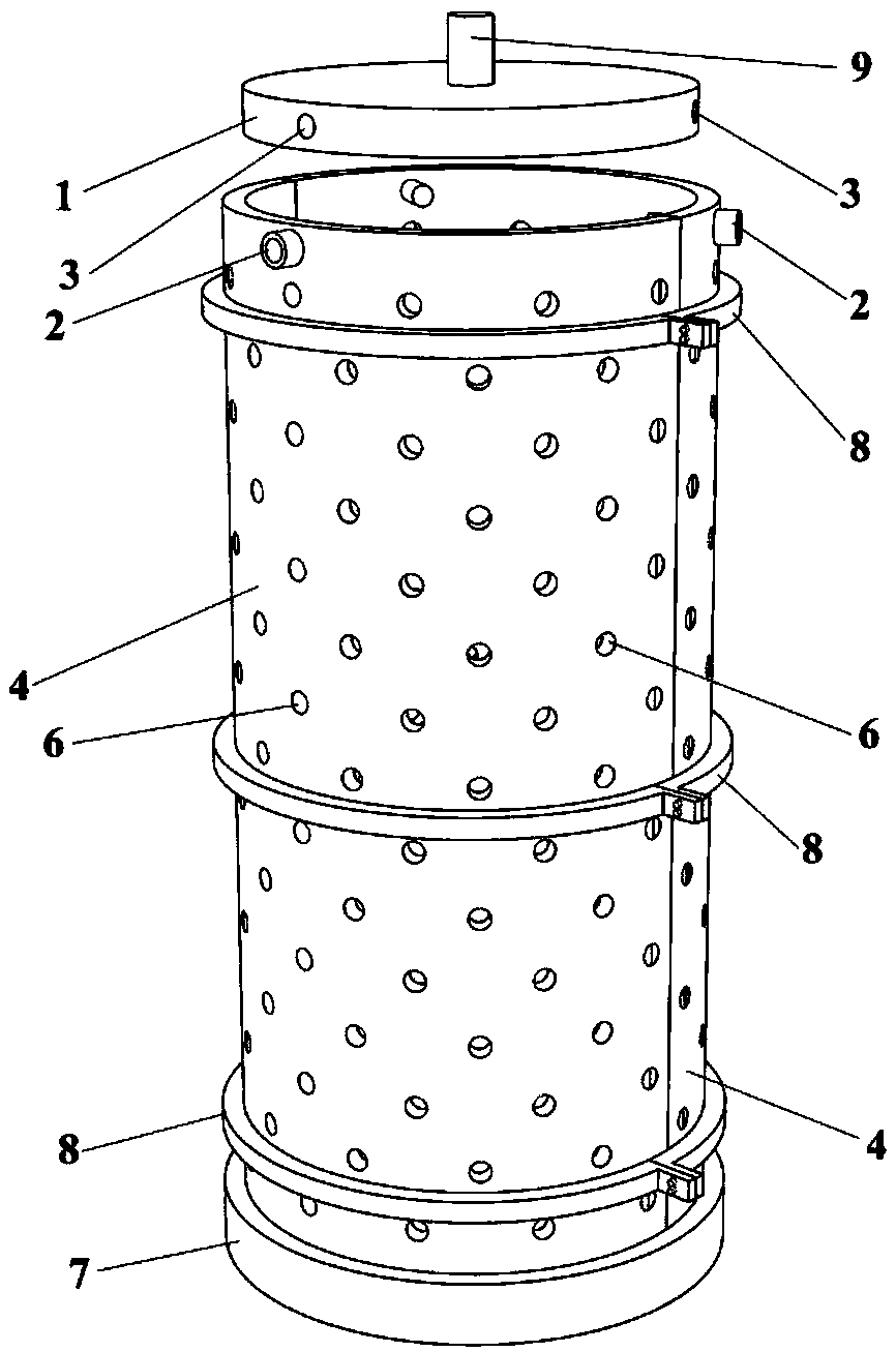 Anchor rod embedding device for true three-dimensional geomechanics model test, and operation method