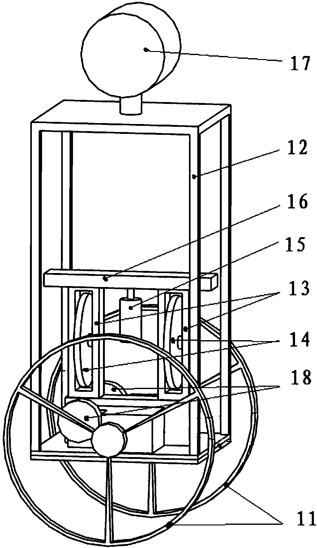 Automatic rolling walking device and motion control method thereof