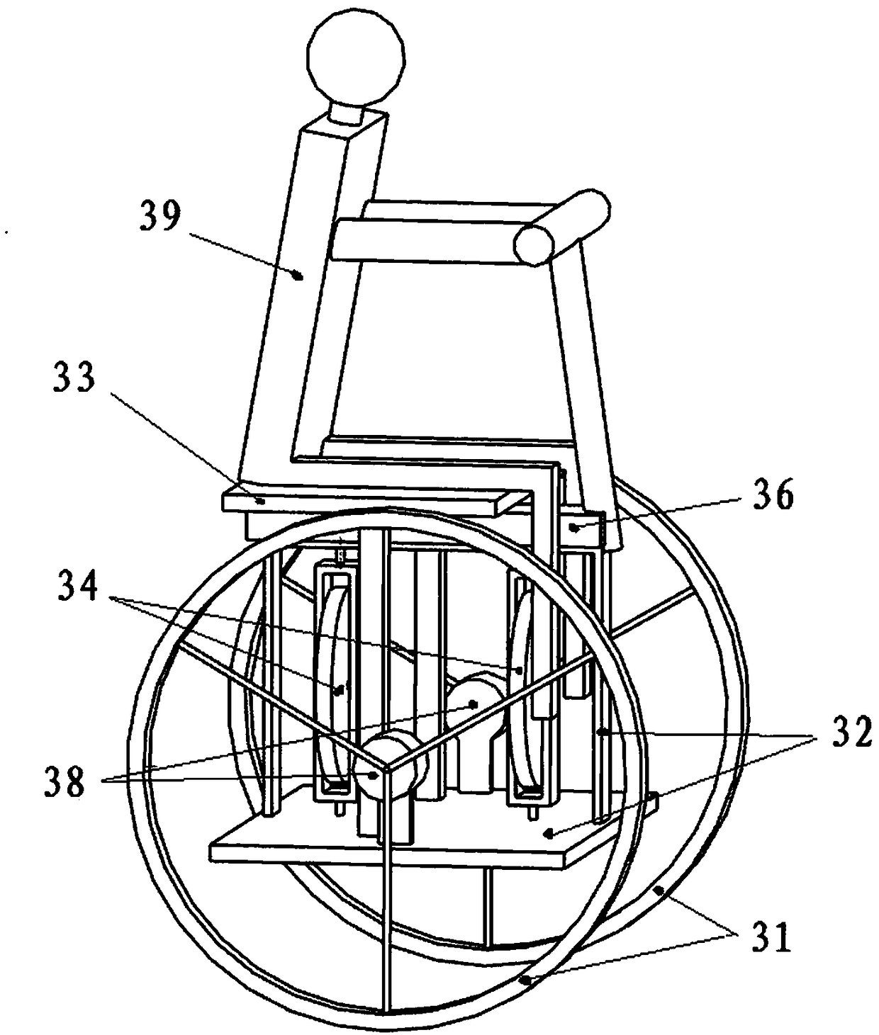 Automatic rolling walking device and motion control method thereof