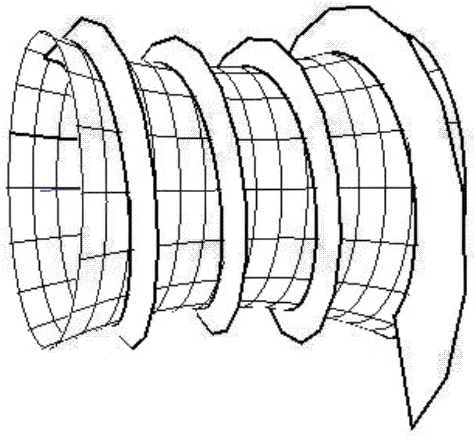 Plane secondary enveloping ring surface worm measuring method