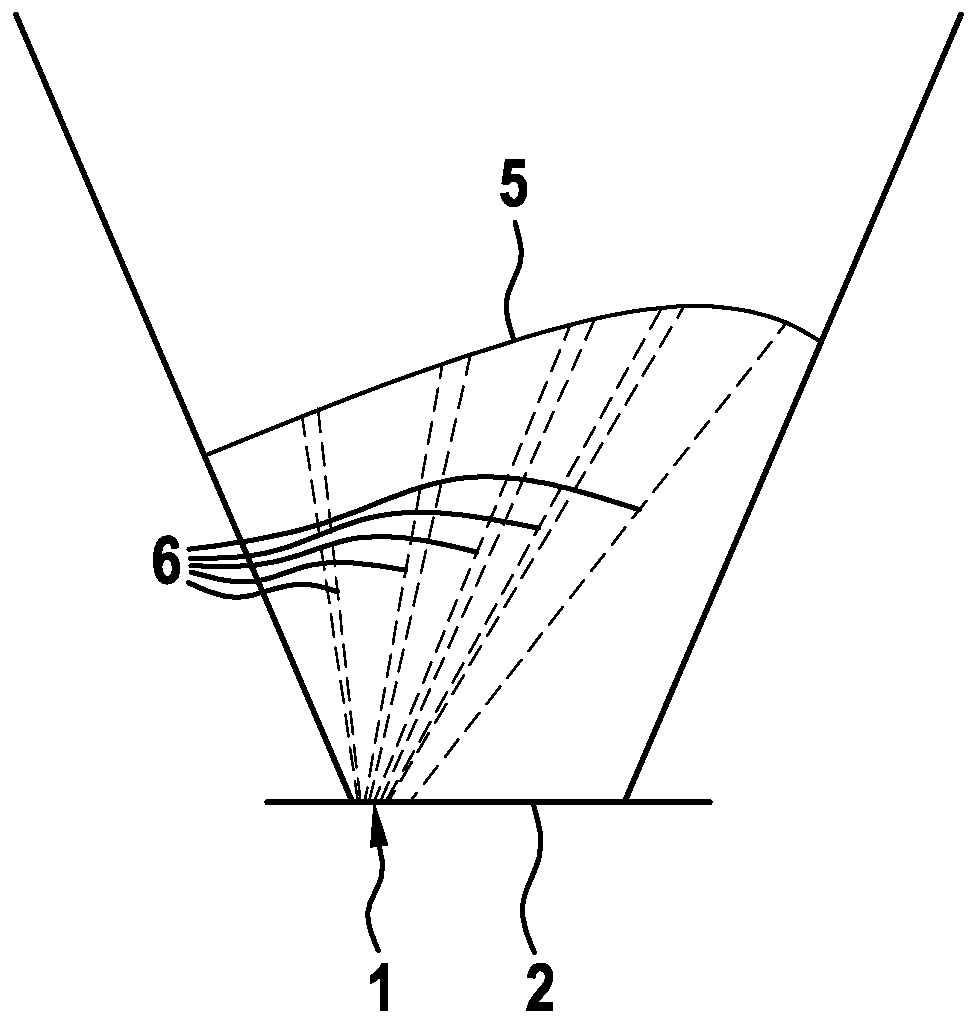 Device for determining position of at least one object