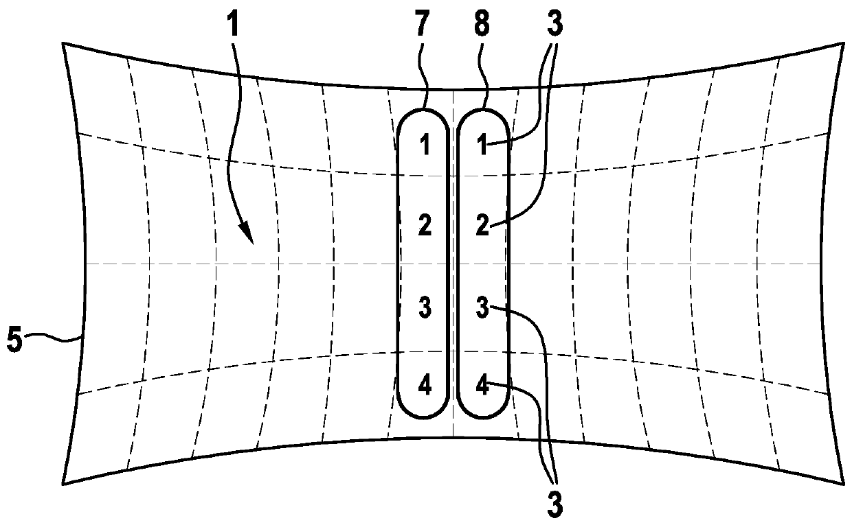 Device for determining position of at least one object