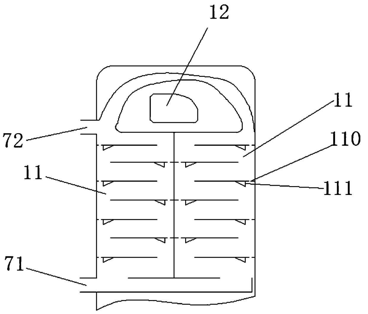 Stable and efficient combustion boiler with gas guide holes and turbulence bulge