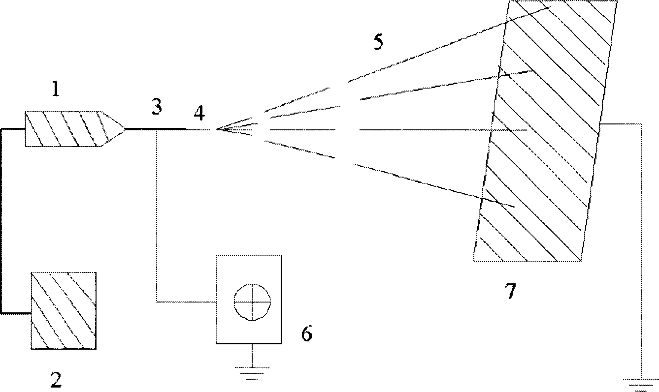 Fibre structure of polyester/carbone nanotube nano composite and its preparation method