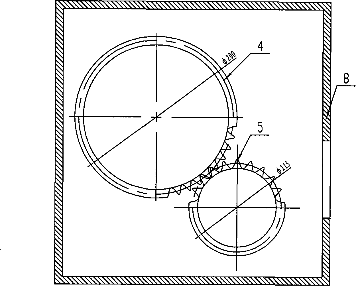 Apparatus and method for measuring meshing gear interspace in closed chamber