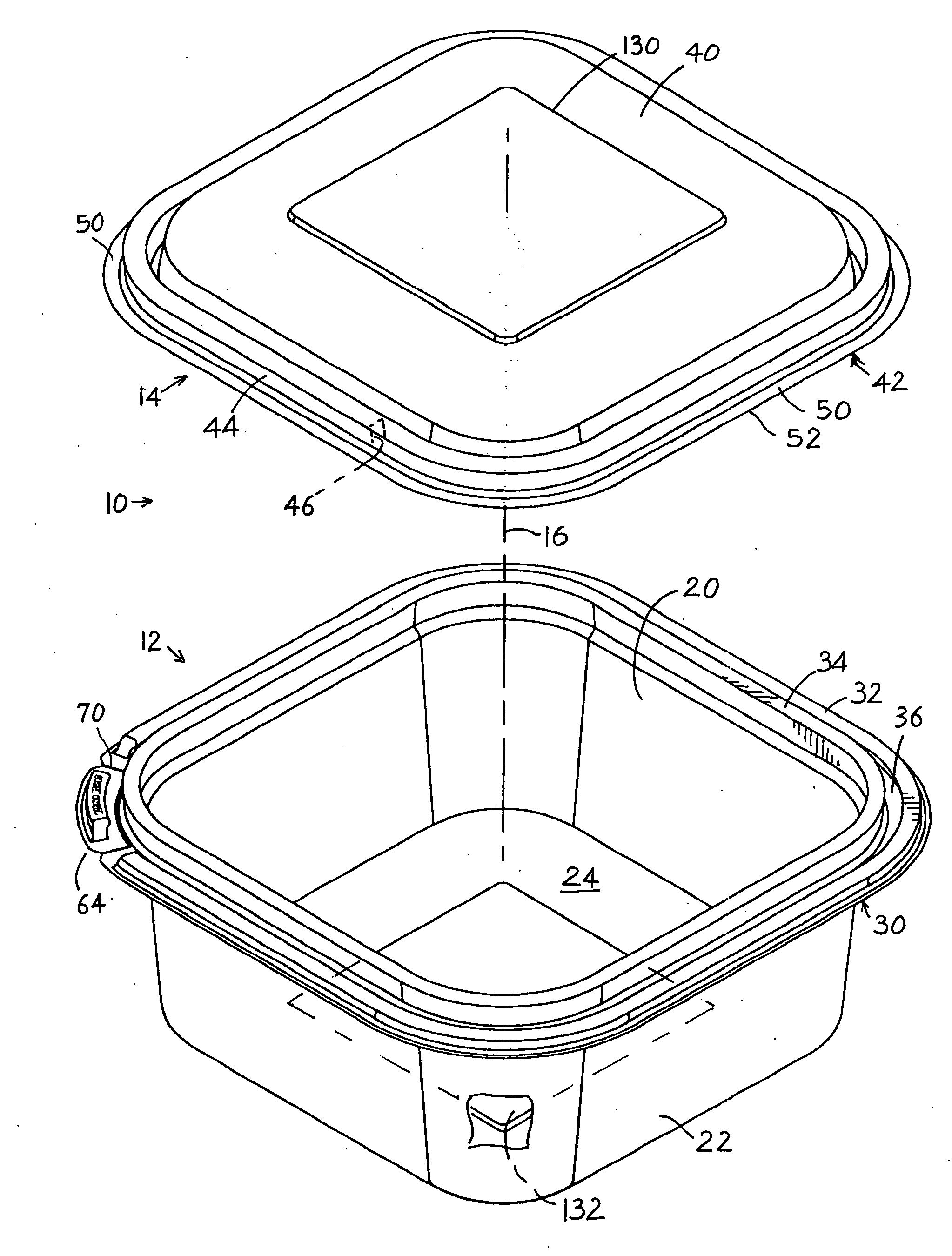 Double ribbed secure container