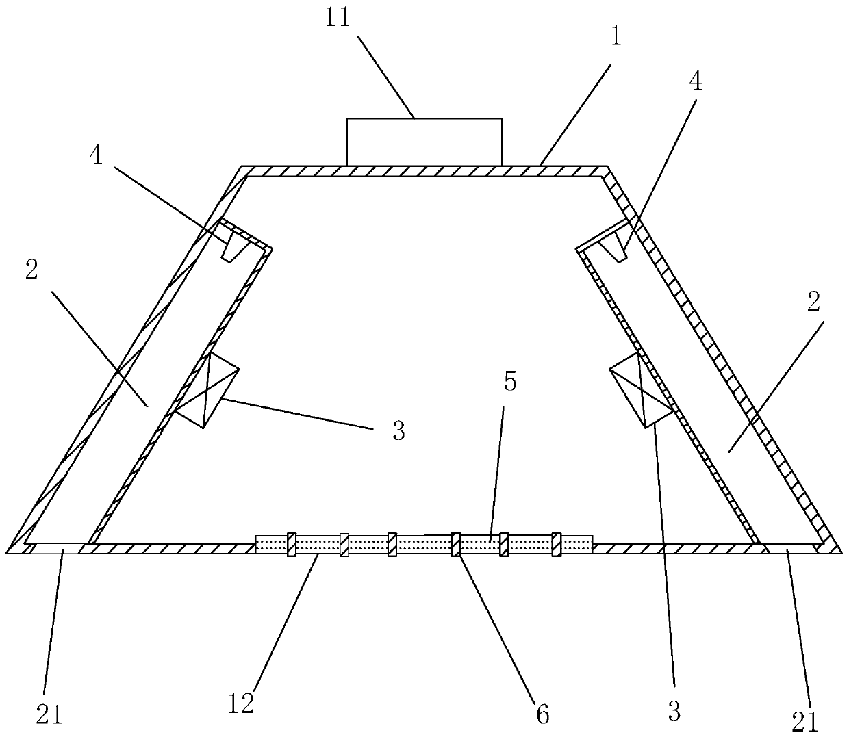 Cold beam with two coiled tubes