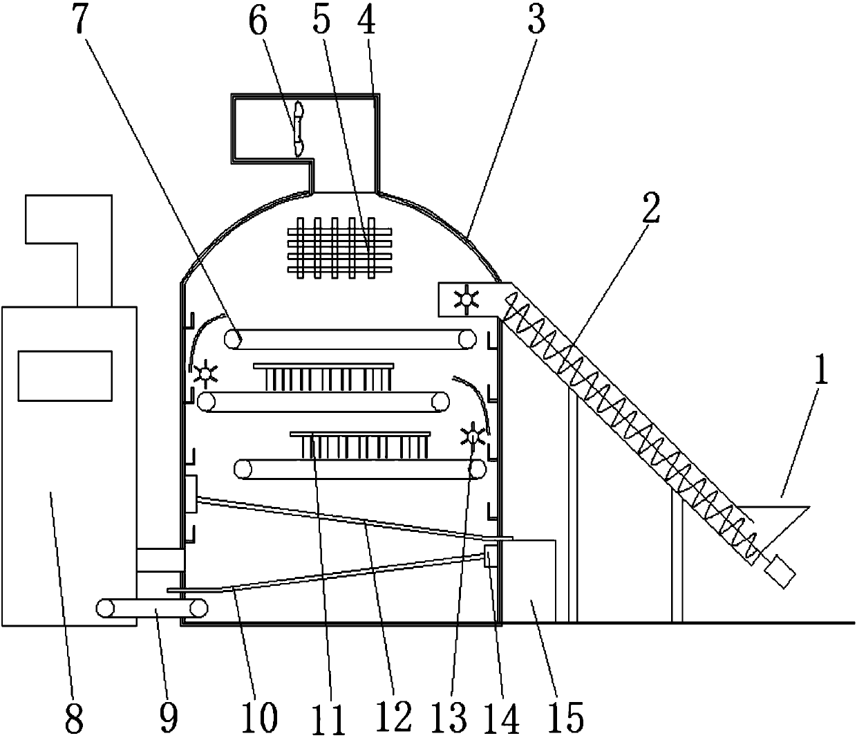 Intelligent tea dehydrating machine