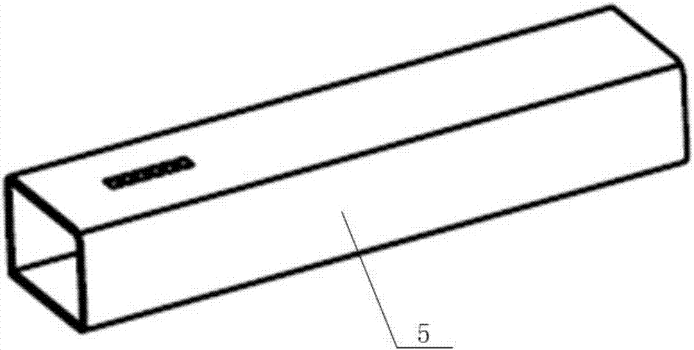 Hollow square tube character pressing device