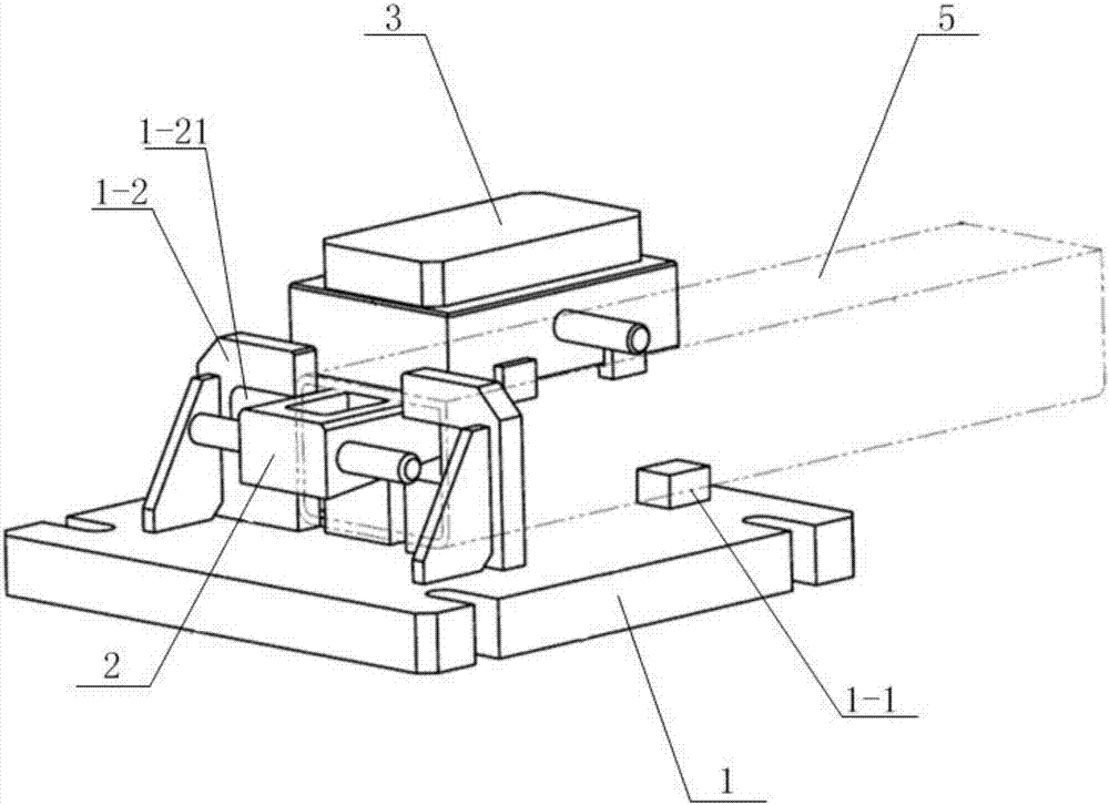 Hollow square tube character pressing device