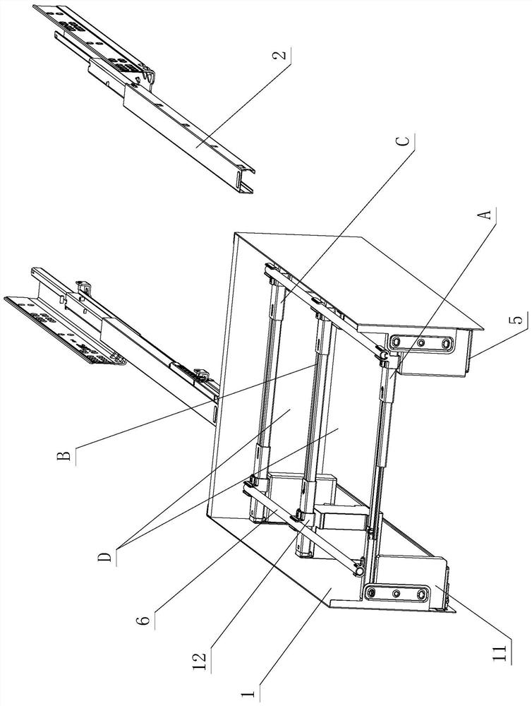 Adjusting structure for device bearing area