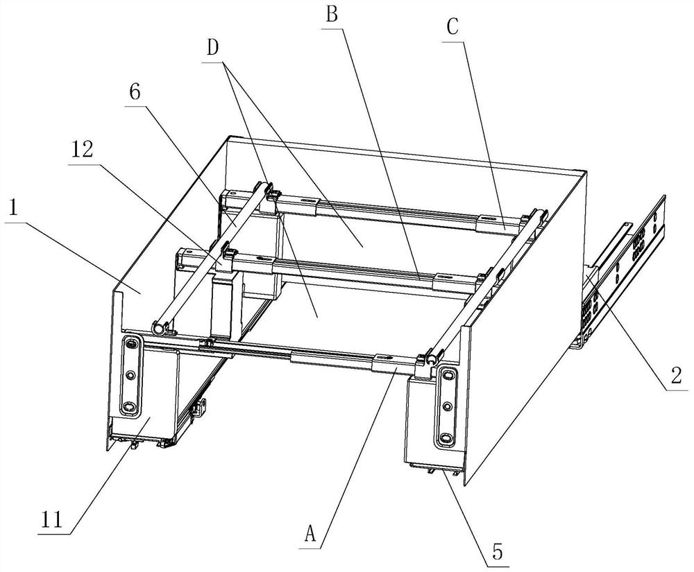 Adjusting structure for device bearing area