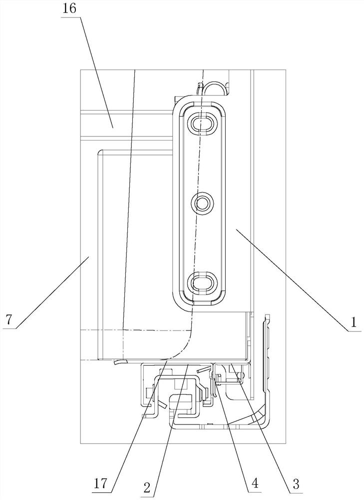 Adjusting structure for device bearing area