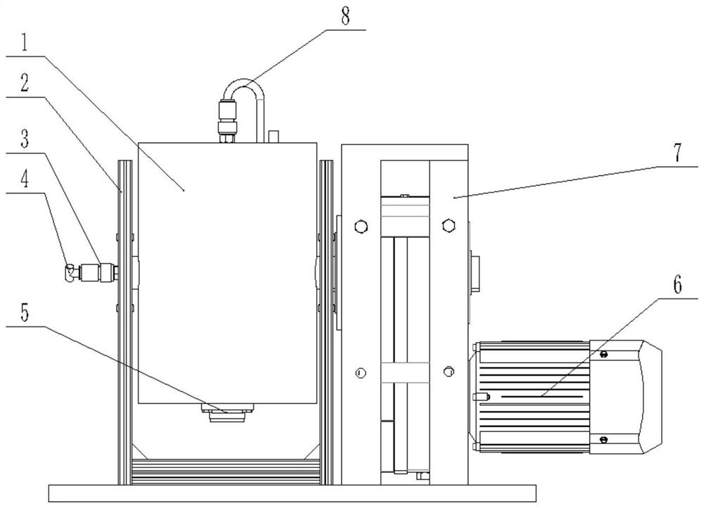 Wetting gluing mixer and mixing method for wood chips for making wooden polishing tools