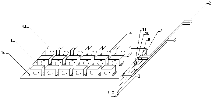 A mobile device for honeysuckle seedling pots