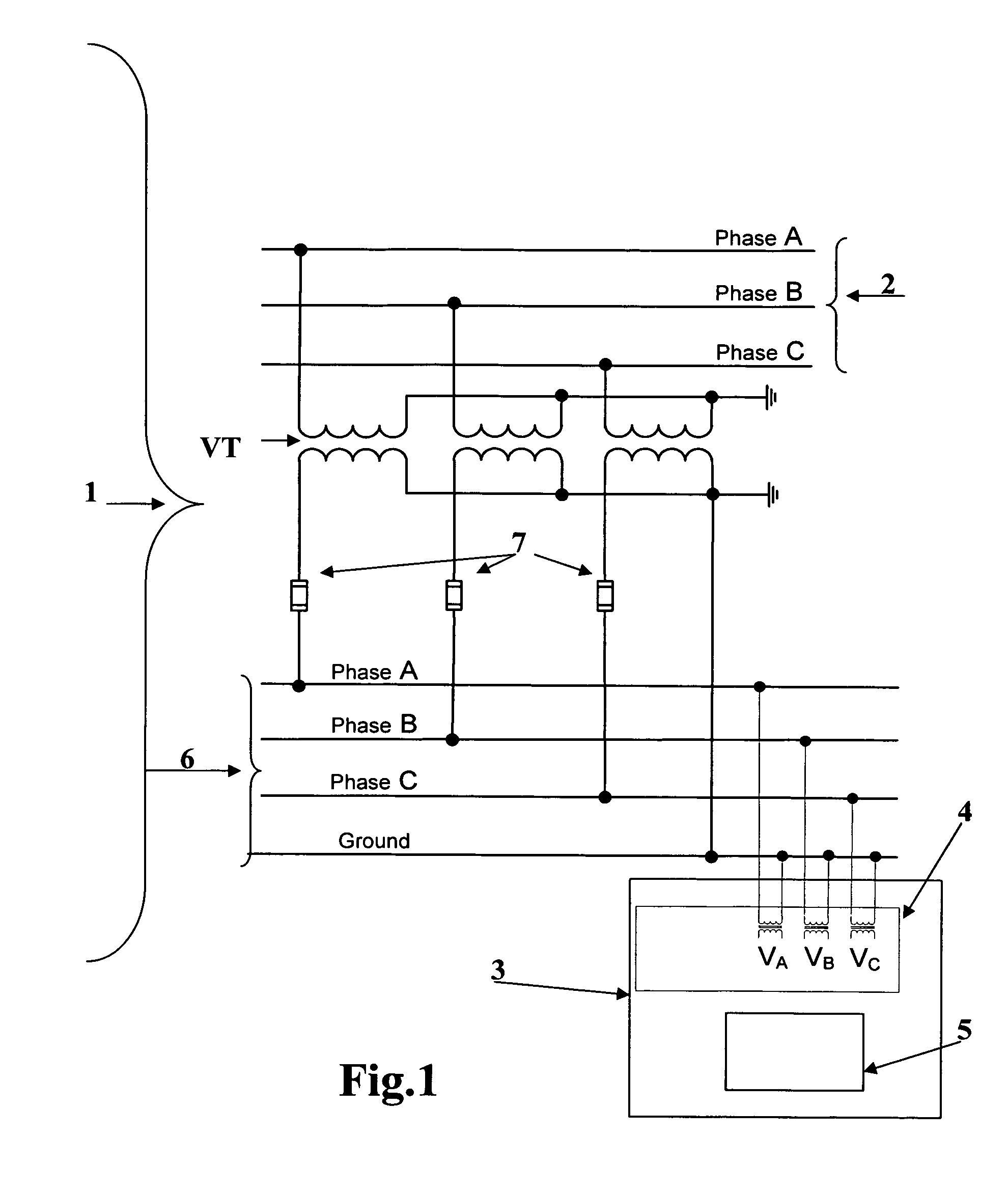 Method and apparatus for improving operational reliability during a loss of a phase voltage