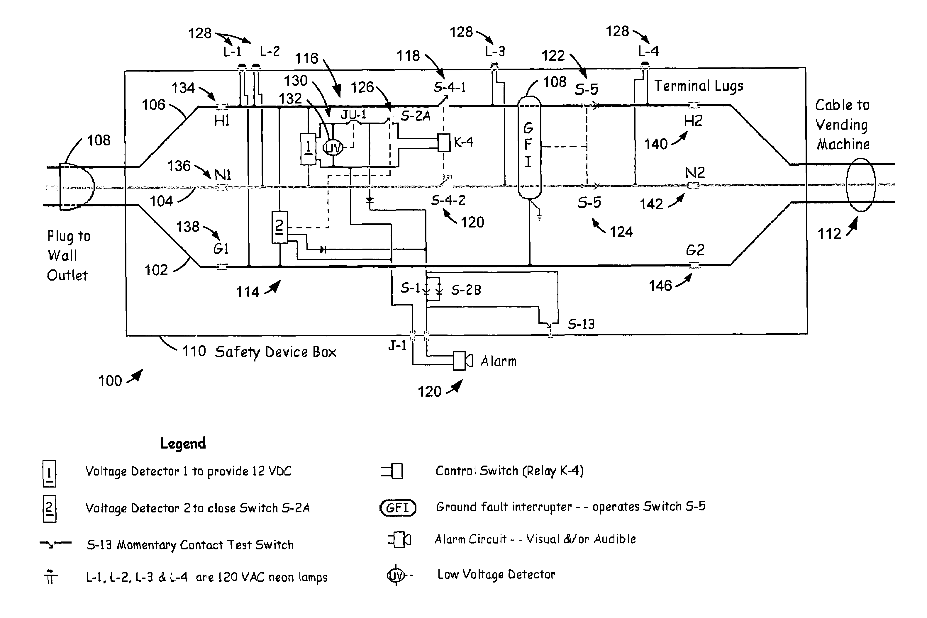 Safety device for prevention of electrical shocks