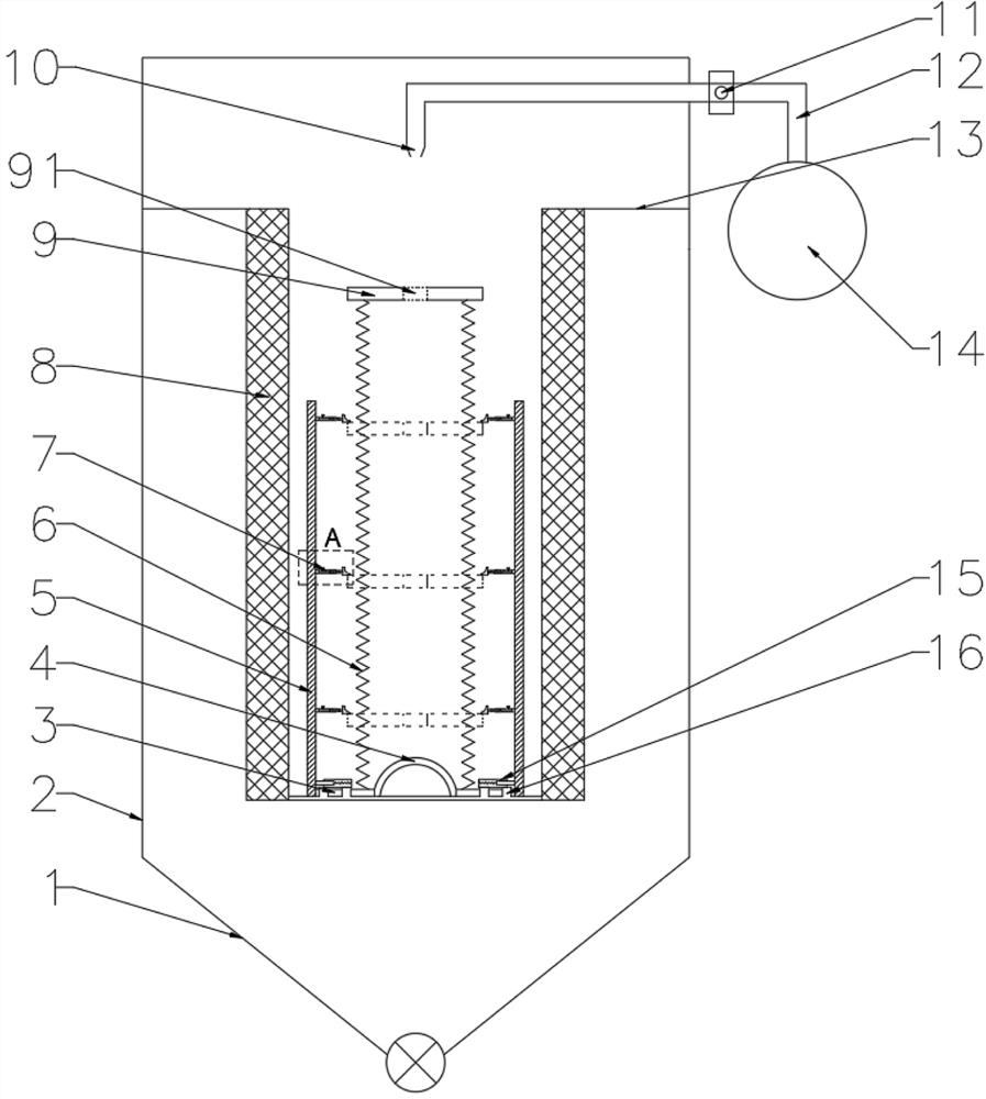 Hindering collision type pulse-jet dust removal filter cartridge dust removal device