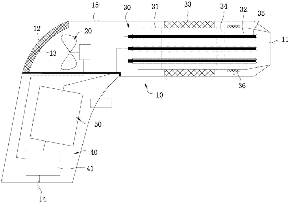 Hand-held low-temperature plasma jet flow device