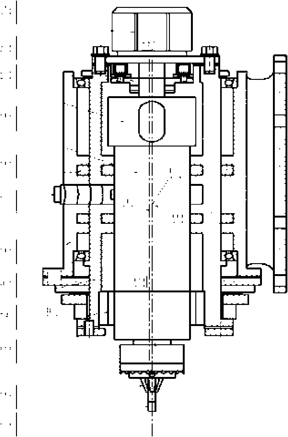 Automatic spiral hole-milling unit