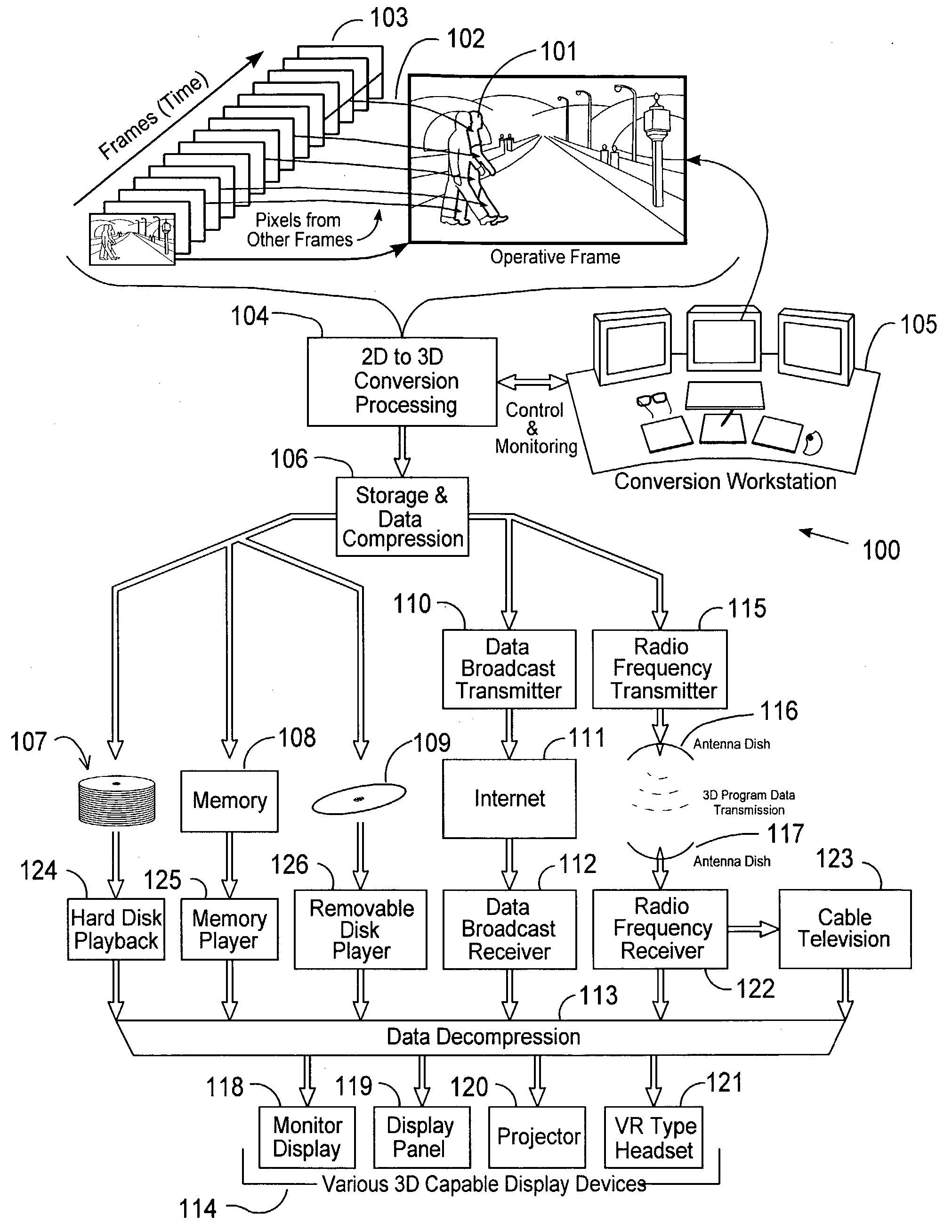 Method of hidden surface reconstruction for creating accurate three-dimensional images converted from two-dimensional images