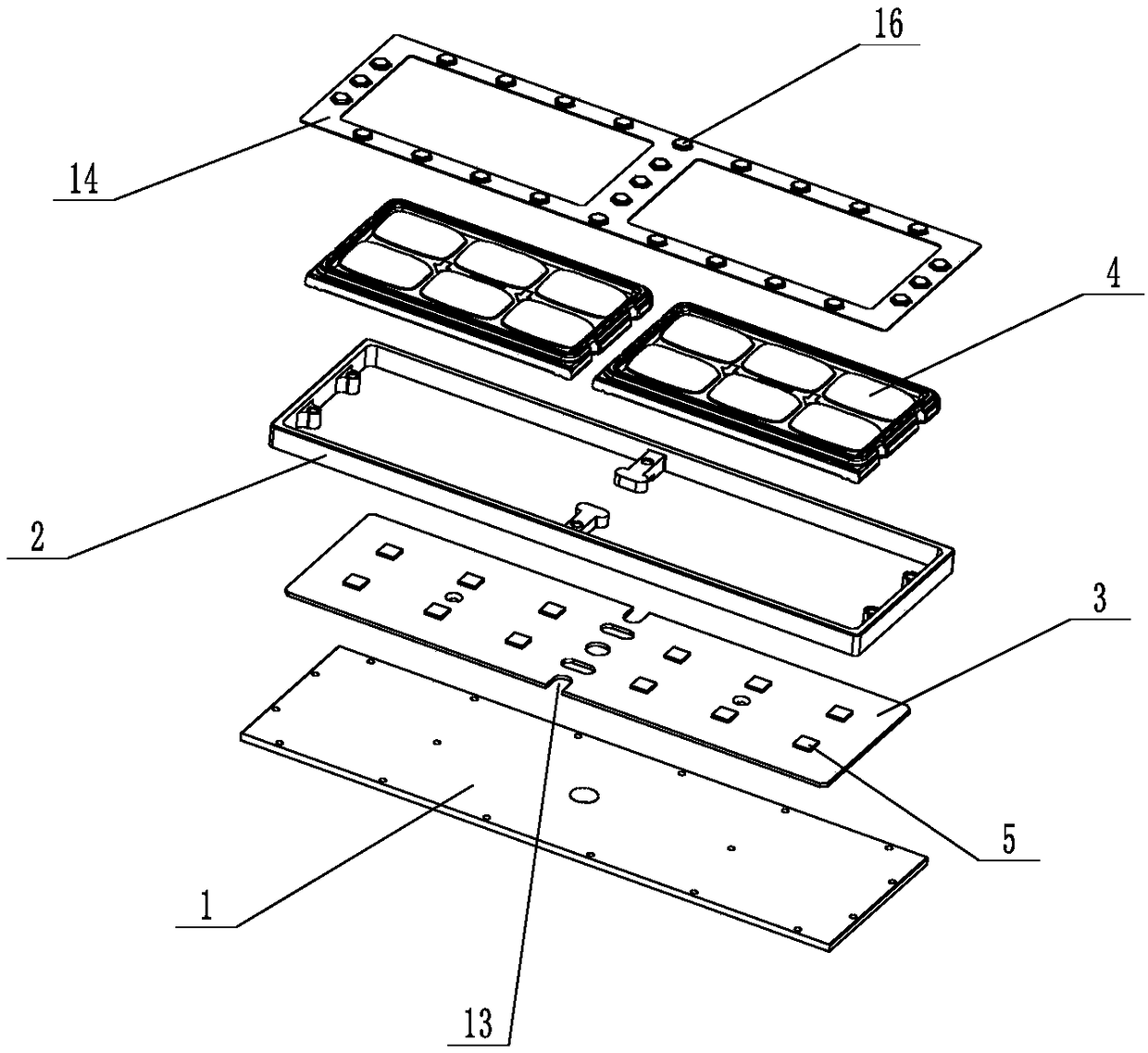 Novel waterproof sealing structure for LED lamp