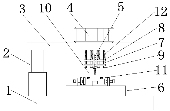 Stable cutting sheet punching device