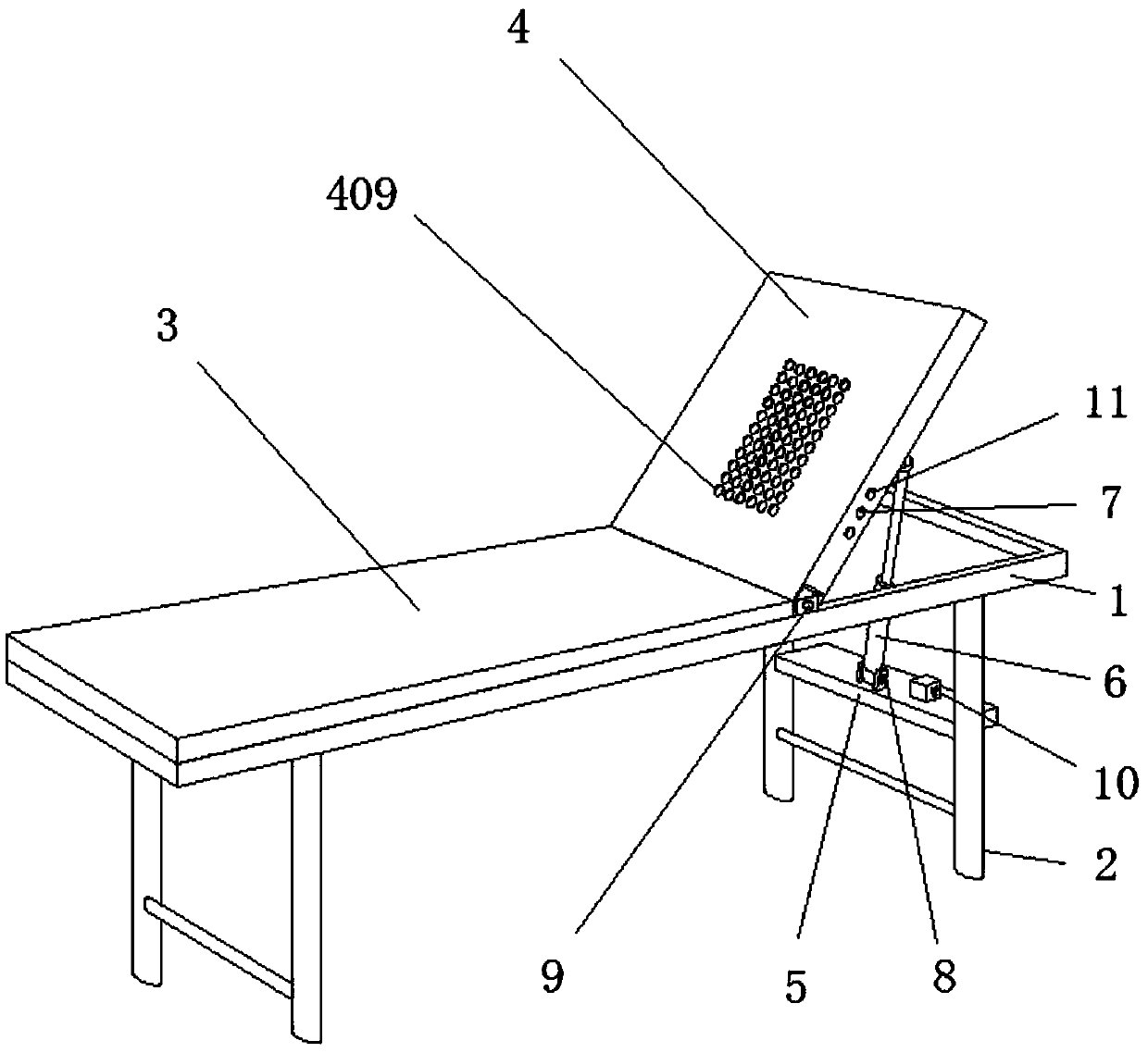 Obstetrical nursing bed for lactation period