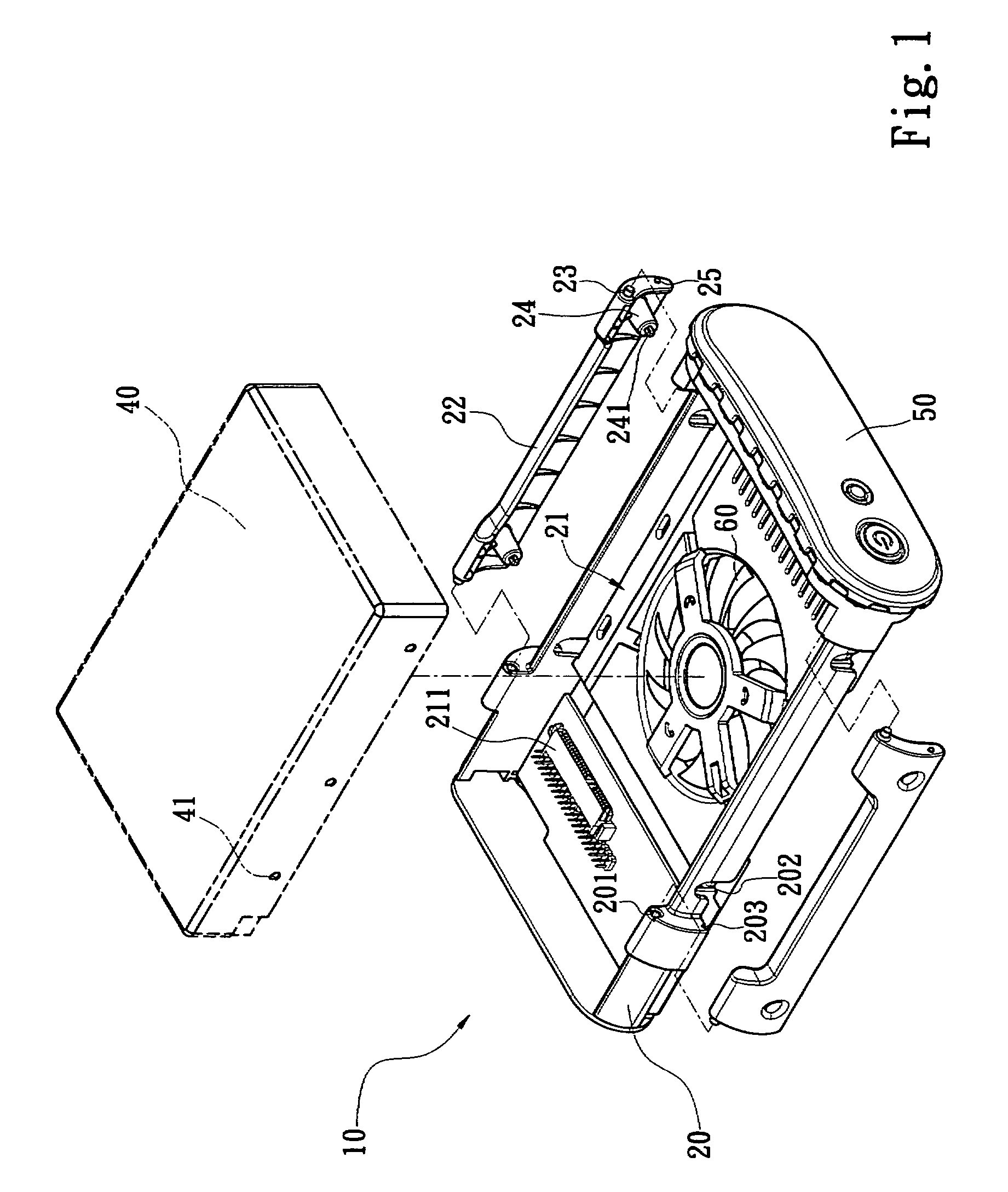 Hard disk drive fixing structure