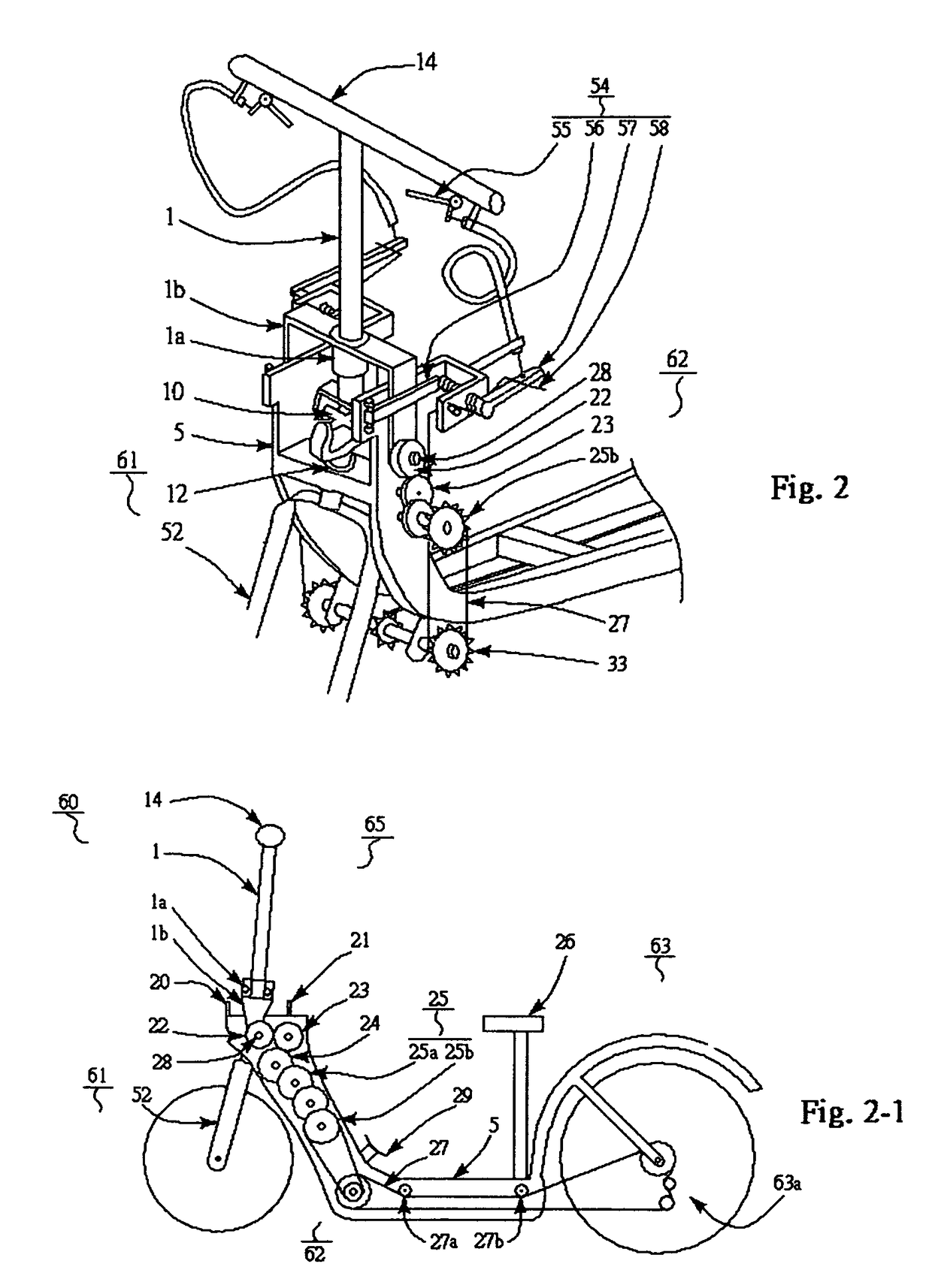 Steering mechanism for a push and pull vehicle