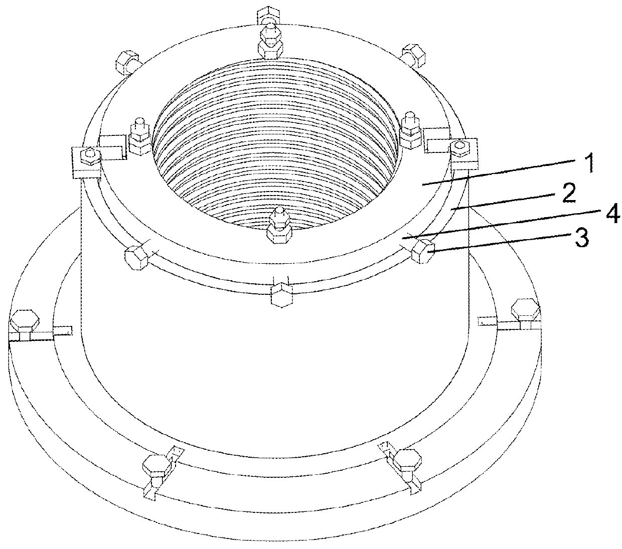 Method for remanufacturing ultra-large copper nut