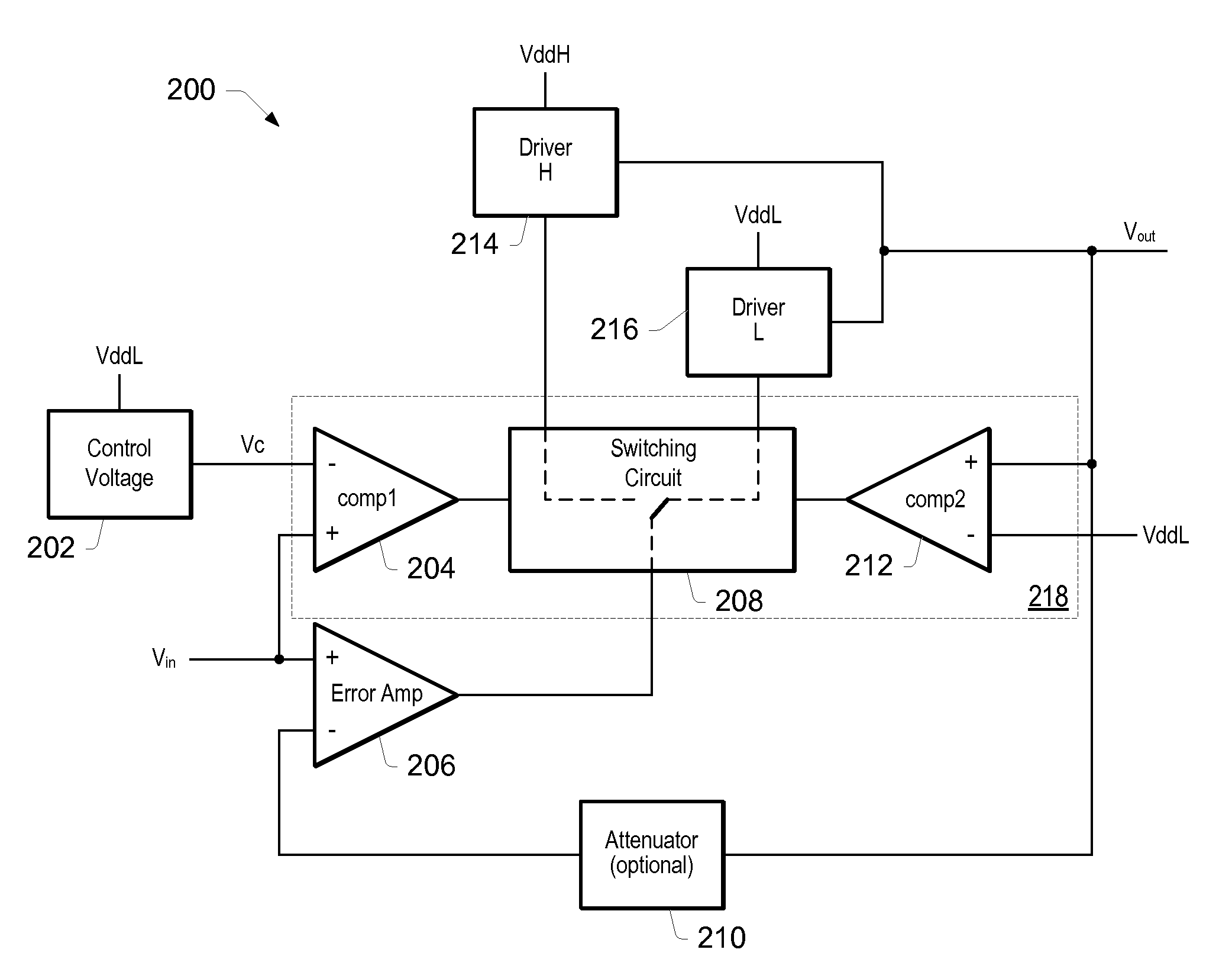 Regulator Circuit with Multiple Supply Voltages