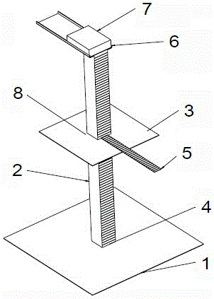 Test apparatus and test method of stiffness of glass fiber mat and cloth