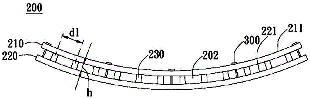 Curved surface display device back plate and curved surface display device using same