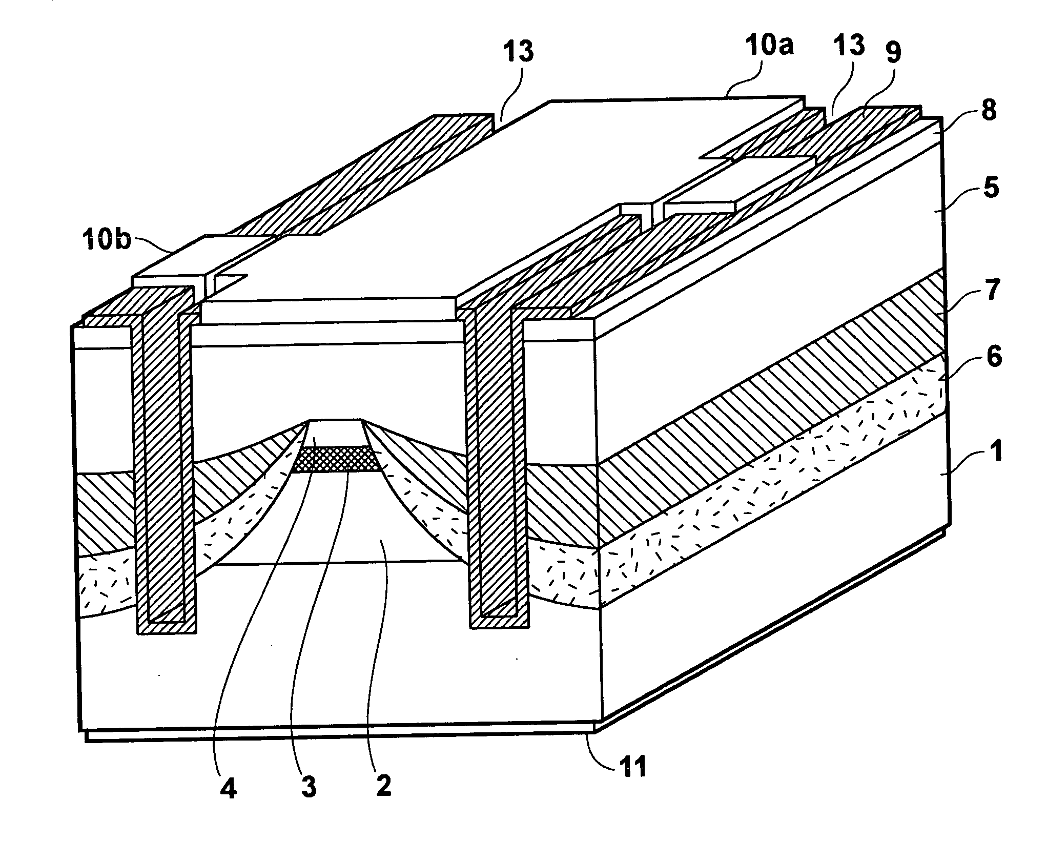 Semiconductor laser element having InGaAs compressive-strained quantum-well active layer