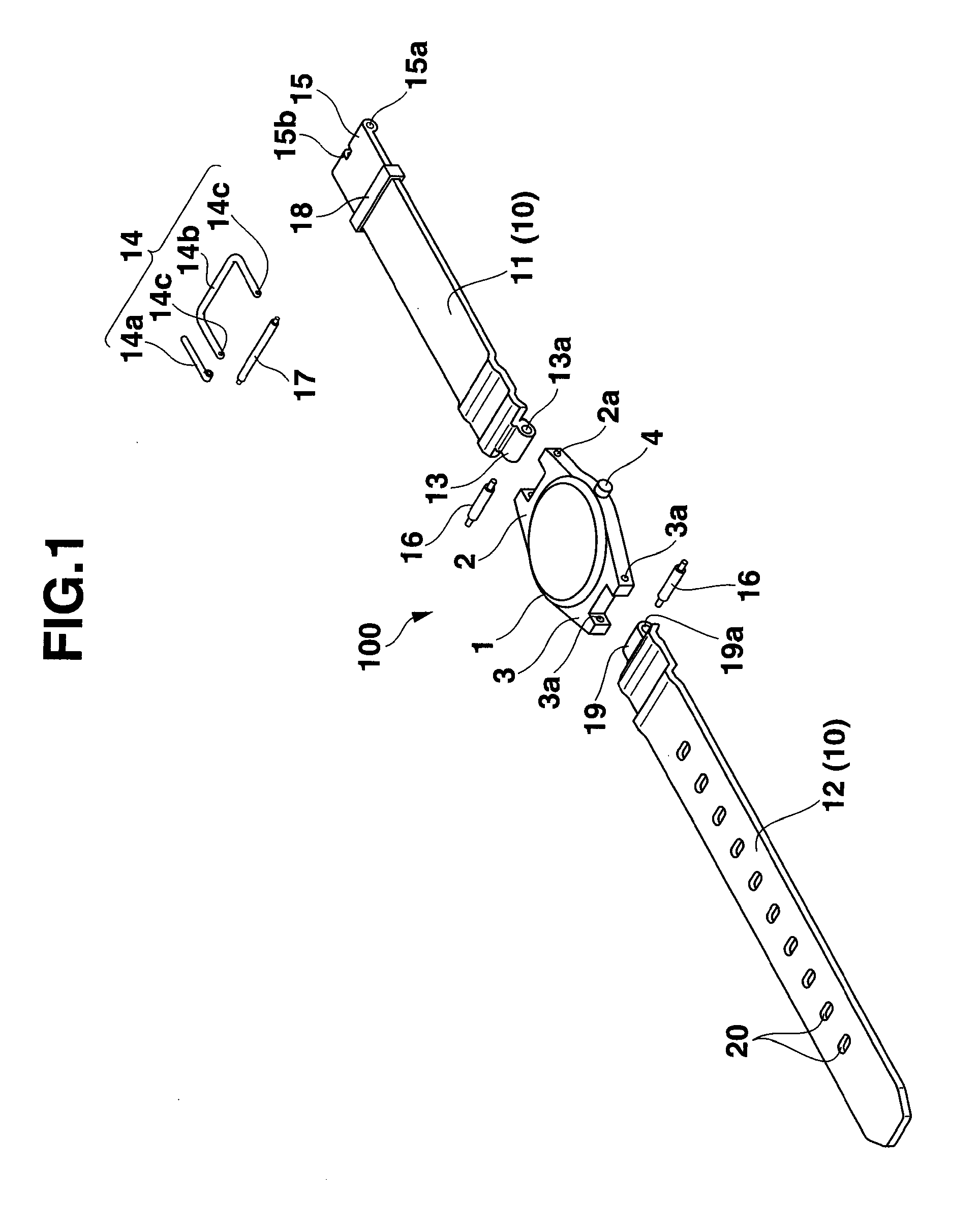 Band, wristwatch with the band and method of making the band