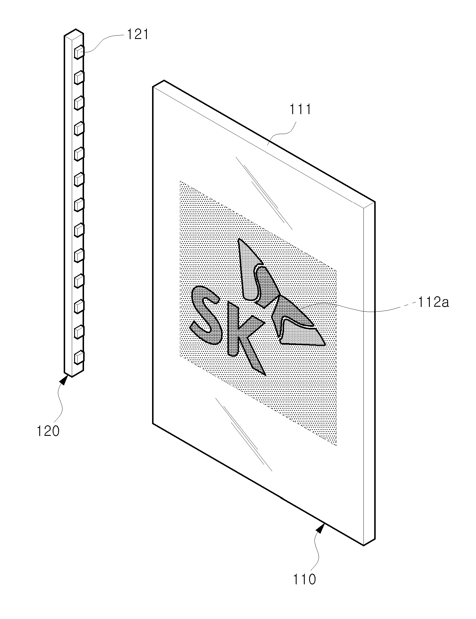 Light-diffusing ink composition and light guide panel using same