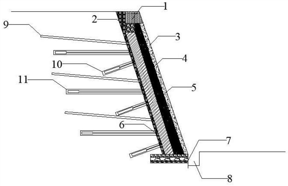 Comprehensive ecological prevention and control structure and prevention and control methods of high and steep slopes in easily weathered soft rock