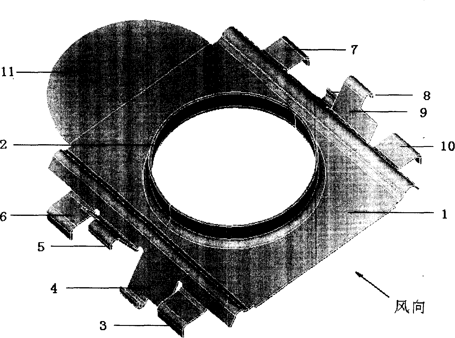 Forced-convection asymmetrical radiator