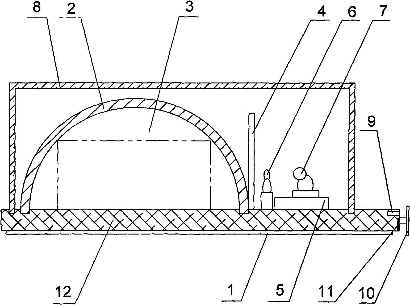 Micro tomb device for indoor storage of bone ash or cinerary casket