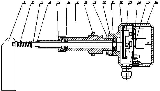 Moving-resistant level gage allowing connection line to be separated from shifting fork assembly