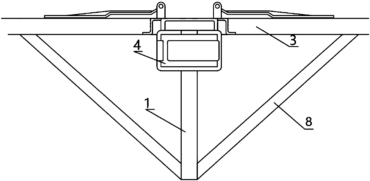 Hoisting locking mechanism and lifting appliance of highway-railway combined transportation van semitrailer