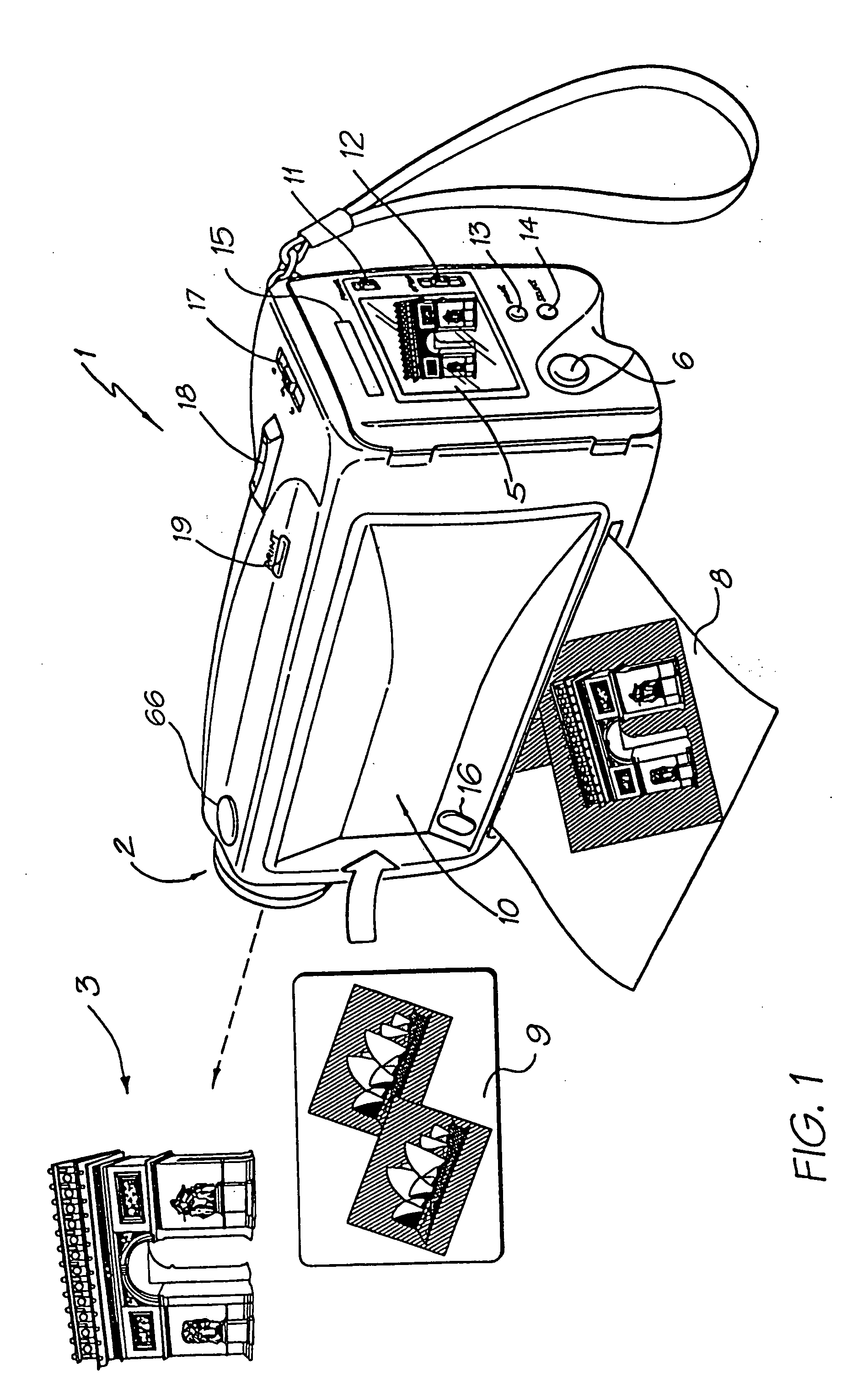 Digital camera having functionally interconnected image processing elements