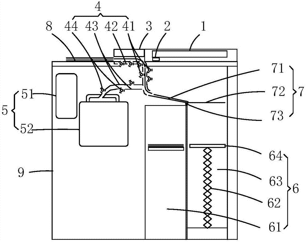 Taxation document handling self-service terminal and running method